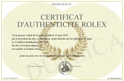 certificqt d authenticite rolex numeriser|how to check Rolex authenticity.